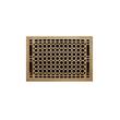 Honeycomb Brass Floor Register - Antique Brass 8"x10" ( 9-1/4"x11" Overall), , large image number 0