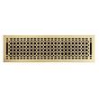 Honeycomb Brass Floor Register - Polished Brass 6" x 30" (6-7/8" x 30-1/2" Overall), , large image number 0