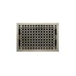 Honeycomb Brass Floor Register - Brushed Nickel 8" x 14" (9-1/4" x 15-1/8" Overall), , large image number 0