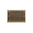 Honeycomb Brass Floor Register - Antique Brass 8" x 14" (9-1/4" x 15-1/8" Overall), , large image number 0