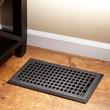 Mission Cast Iron Floor Register - Black 4" x 12" (5-1/2" x 13-3/8" Overall), , large image number 0