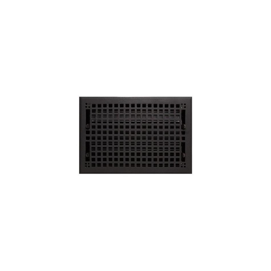 Mission Cast Iron Floor Register - Black 6" x 10" (7-1/8" x 11-3/4" Overall), , large image number 1