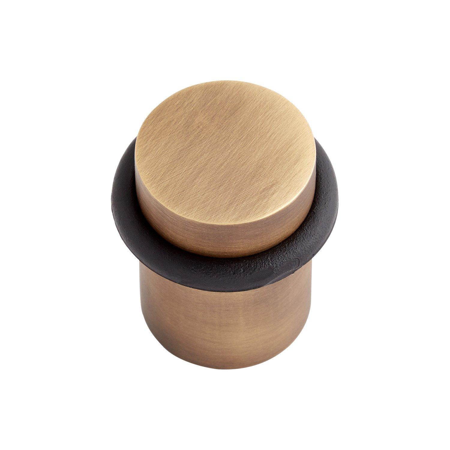 Solid Brass Contemporary Flat Top Doorstop | Signature Hardware