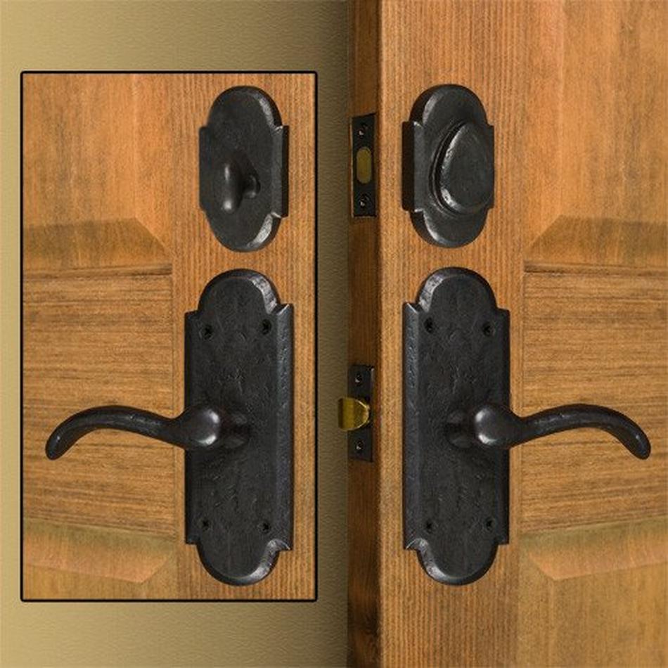 Duncan Ornate Solid Bronze Entrance Set, , large image number 0