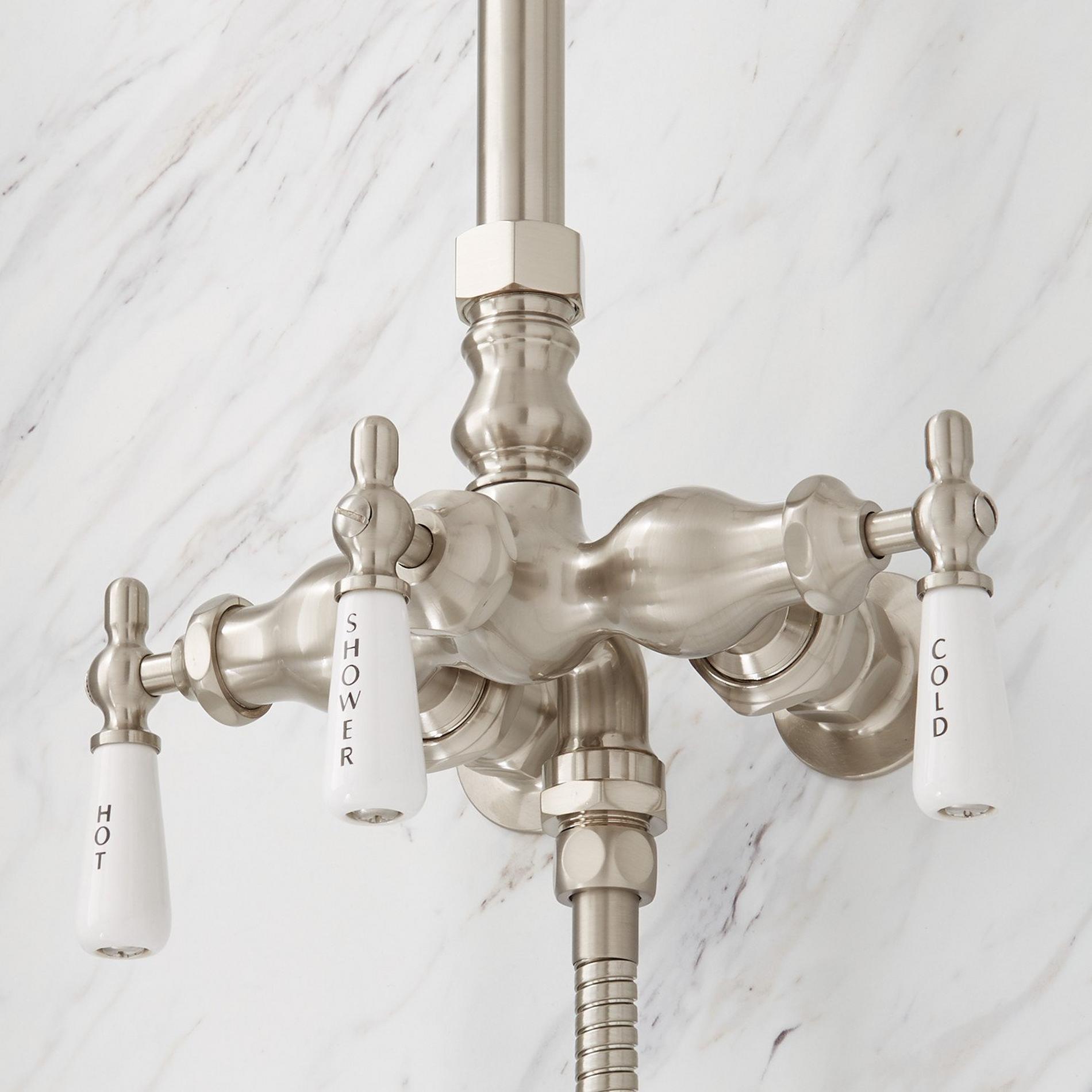 Baywood Exposed Pipe Shower With Hand Shower Signature Hardware