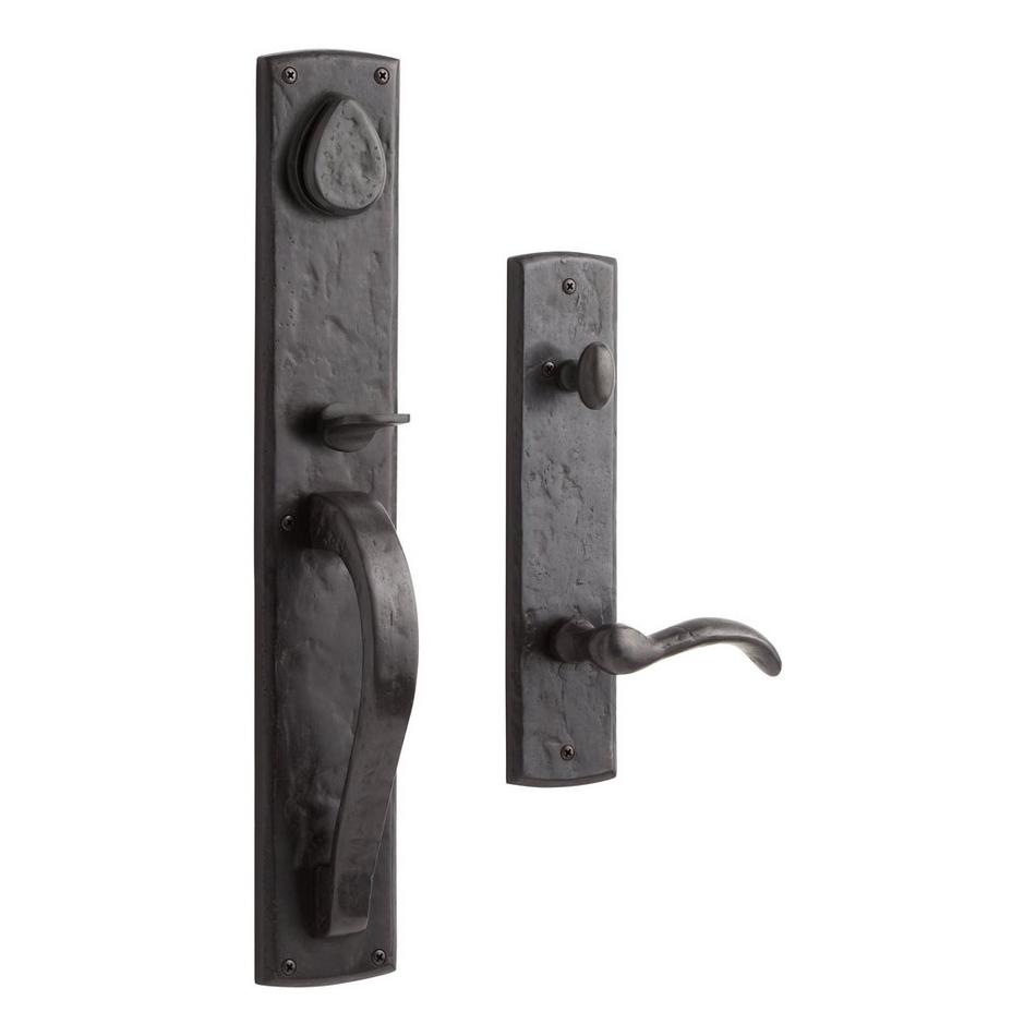 Ellis Entrance Door Set with Lever Handle - 2-3/4" Backset - Left Hand - Dark Bronze, , large image number 0