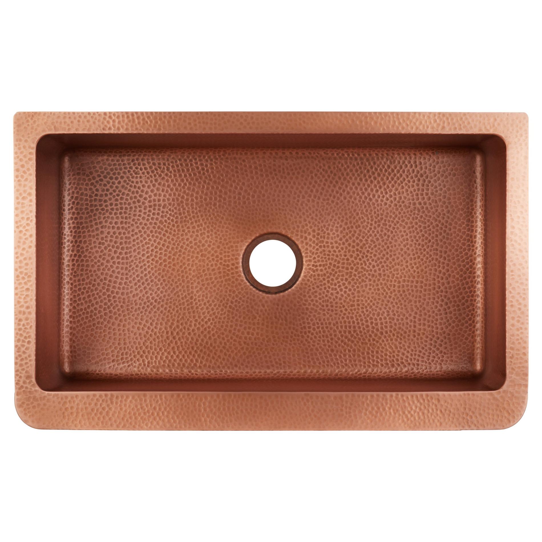 36 Fiona Hammered Copper Farmhouse Sink Signature Hardware