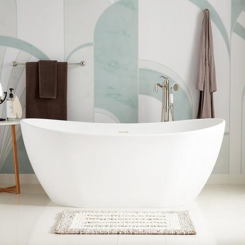 64" Winifred Solid Surface Freestanding Tub