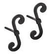 Hand Forged Iron S Shutter Dogs - Set of 2 - Black Powder Coat, , large image number 0