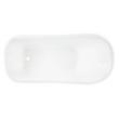 66" Goodwin Cast Iron Slipper Tub - Polished Brass Feet - Rolled Rim - No Tap Holes, , large image number 1