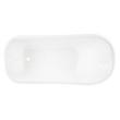 66" Goodwin Cast Iron Slipper Tub - Brushed Nickel Feet - Rolled Rim - No Tap Holes, , large image number 2