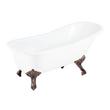 66" Goodwin Cast Iron Slipper Clawfoot Tub - Rolled Rim - Imperial Feet, , large image number 6