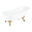 66" Goodwin Cast Iron Slipper Clawfoot Tub - Tap Deck - 7" Tap Holes - Imperial Feet, , large image number 9