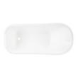 66" Goodwin Cast Iron Slipper Clawfoot Tub - Brushed Nickel Imperial Feet-Tap Deck-7" Tap Holes, , large image number 2