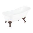 66" Goodwin Cast Iron Slipper Clawfoot Tub - Tap Deck - 7" Tap Holes - Imperial Feet, , large image number 8