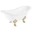 72" Arabella Cast Iron Double-Slipper Tub - Lion Paw Feet - Tap Deck, , large image number 8