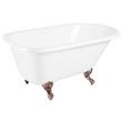 54" Miya Cast Iron Roll-Top Clawfoot Tub with Tap Deck and 7" Rim Holes - Ball & Claw Feet, , large image number 6