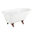 66" Miya Cast Iron Roll-Top Clawfoot Tub - 3-3/8" Wall Holes - Ball & Claw, , large image number 5