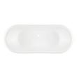 72" Lena Cast Iron Clawfoot Tub - Brushed Nickel Monarch Feet - No Tap Holes, , large image number 3