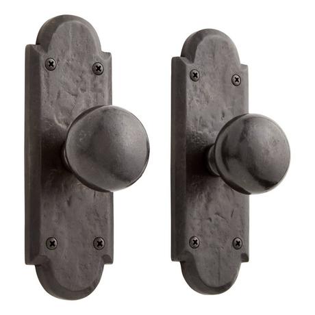 Marwick Ornate Solid Bronze Knob Set - Privacy, Passage and Dummy