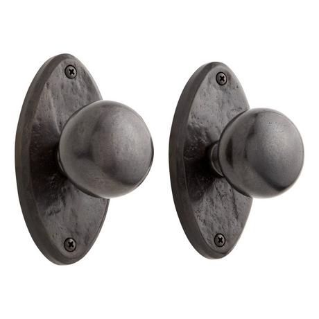 Marwick Oval Solid Bronze Knob Set - Privacy, Passage and Dummy