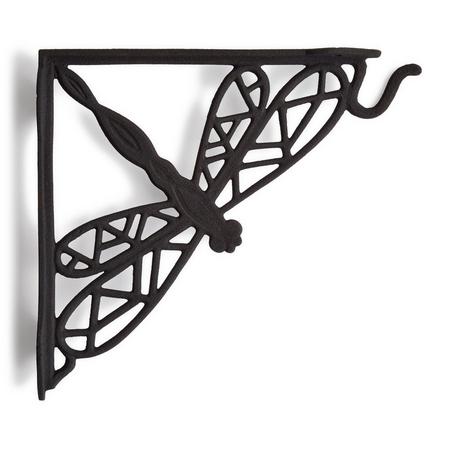Dragonfly Cast Iron Hanging Plant Shelf Bracket