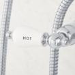 Wall-Mount Telephone Faucet and Hand Shower - Porcelain Lever Handle - Chrome, , large image number 3