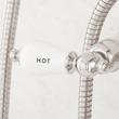 Wall-Mount Telephone Faucet with Porcelain Lever Handles and 4" Wall Couplers - Polished Nickel, , large image number 2