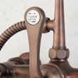Wall-Mount Telephone Faucet and Hand Shower - Porcelain Lever Handle - Oil Rubbed Bronze, , large image number 2