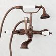 Wall-Mount Telephone Faucet and Hand Shower - Porcelain Lever Handle - Oil Rubbed Bronze, , large image number 0