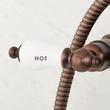 Wall-Mount Telephone Faucet and Hand Shower - Porcelain Lever Handle - Oil Rubbed Bronze, , large image number 3