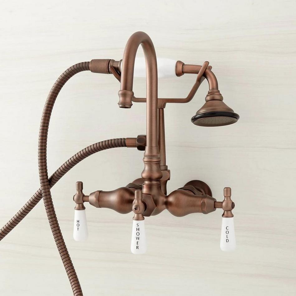 Gooseneck Tub Faucet with Hand Shower and Wall Couplers, , large image number 6