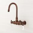 Gooseneck Spout Wall-Mount Tub Faucet with 4" Wall Couplers - Oil Rubbed Bronze, , large image number 4