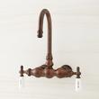 Gooseneck Spout Wall-Mount Tub Faucet with 4" Wall Couplers - Oil Rubbed Bronze, , large image number 2