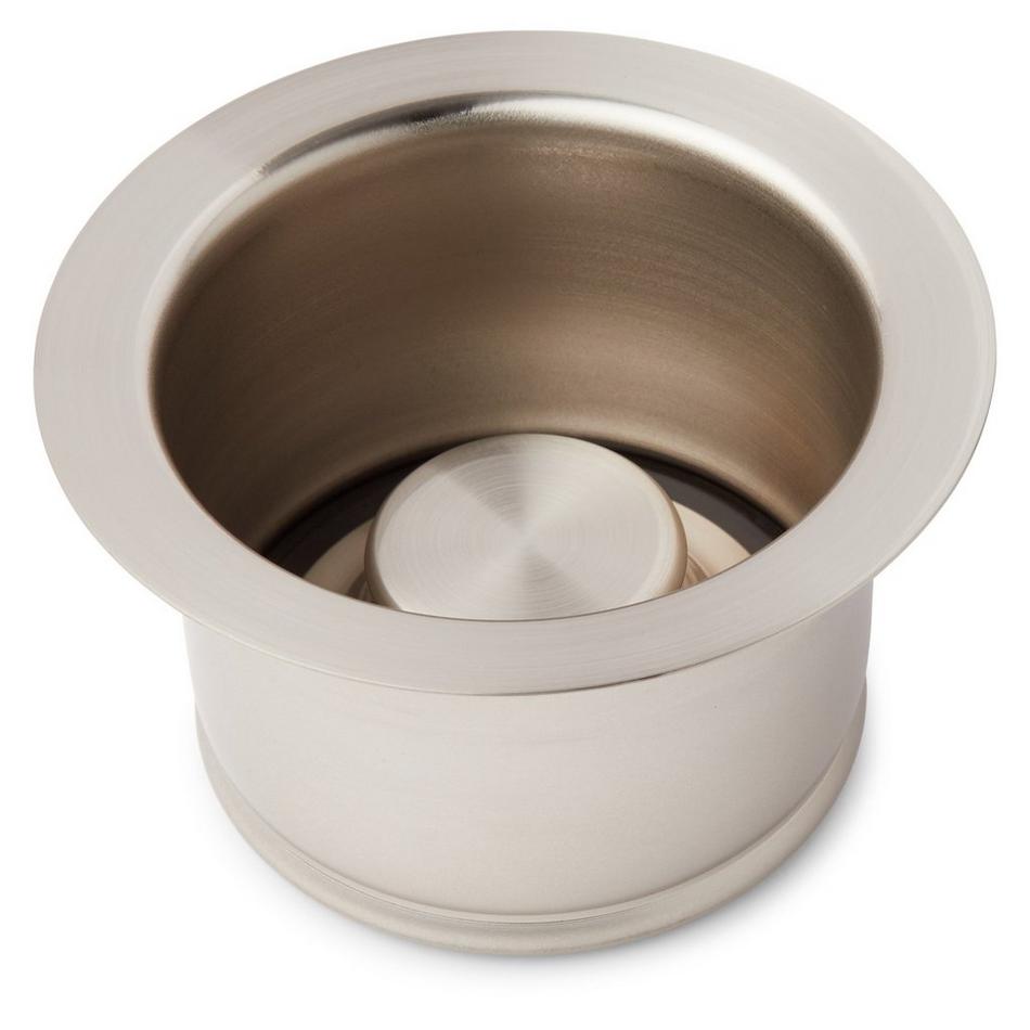 Signature Hardware 142974 3-1/2 Brass Kitchen Garbage Disposal Flange and Stopper Finish: Stainless Steel