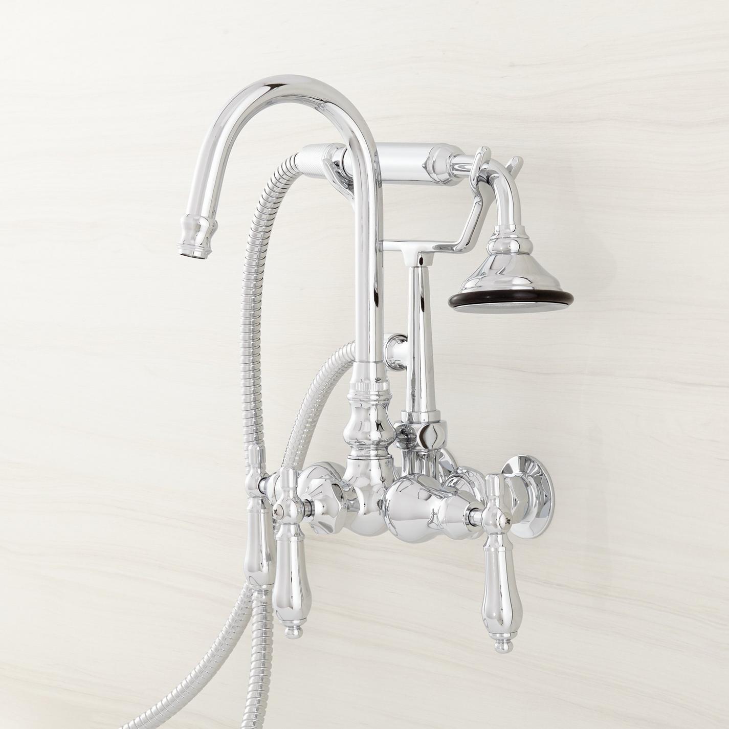 Pasaia Tub Faucet with Hand Shower Lever Handles Signature Hardware
