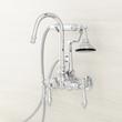 Pasaia Tub Faucet with Hand Shower and 4" Wall Couplers - Chrome, , large image number 2