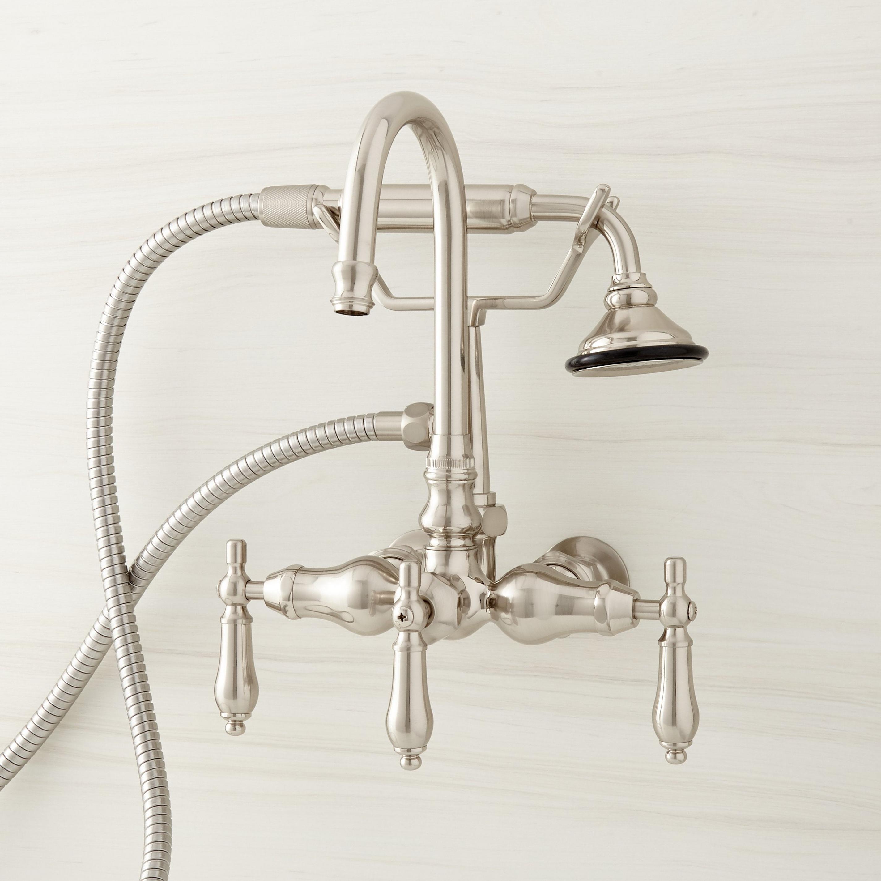 Pasaia Tub Faucet with Hand Shower Lever Handles Signature Hardware