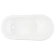 60" Socorro Cast Iron Slipper Pedestal Tub - Rolled Rim - White Drain Kit, , large image number 2