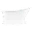 60" Socorro Cast Iron Slipper Pedestal Tub - Tap Deck / 7" Rim Holes - Chrome Drain Kit, , large image number 1