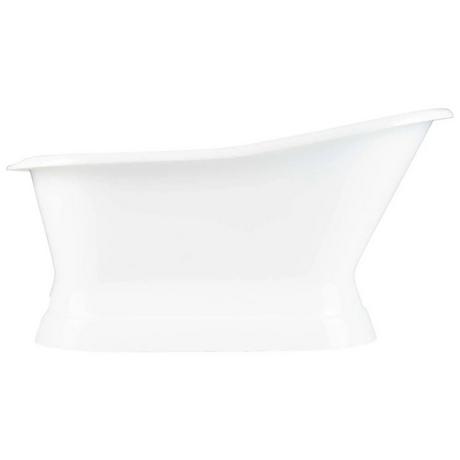 60" Socorro Cast Iron Slipper Pedestal Tub  - 7" Rim Holes