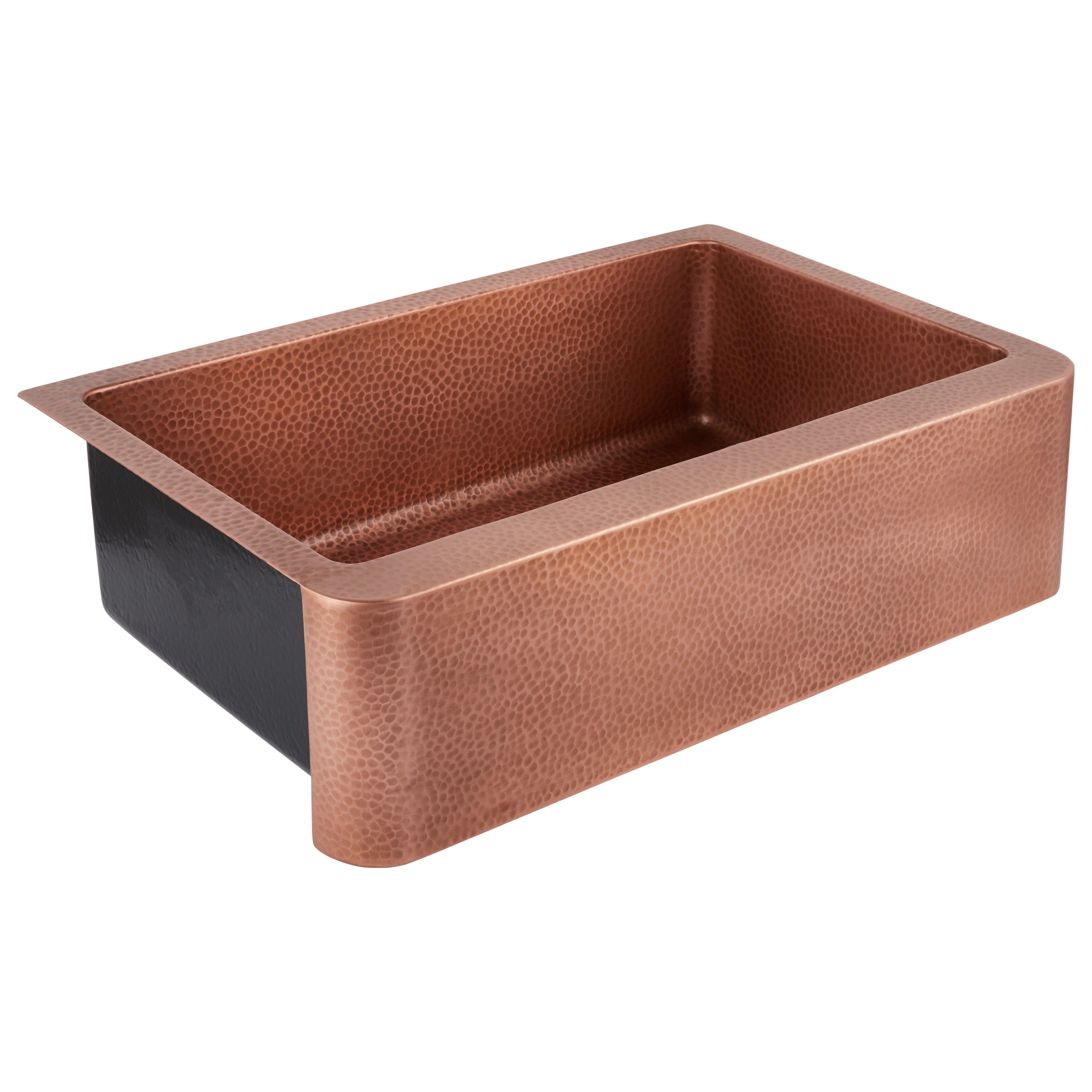 Rectangular Hammered Copper Undermount Sink | Signature Hardware