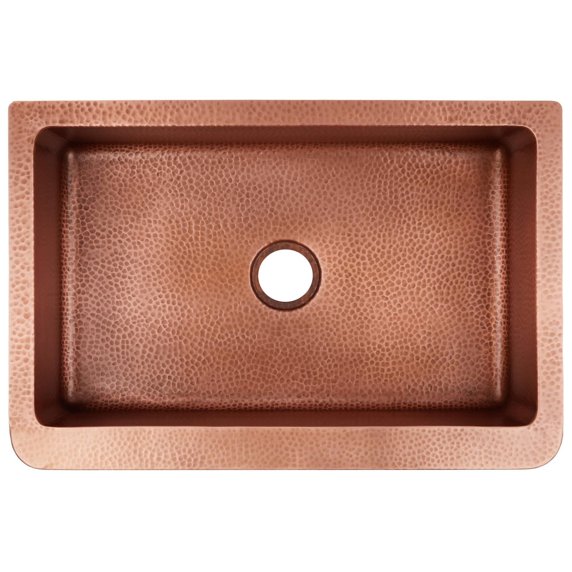 33 Fiona Hammered Copper Farmhouse Sink Signature Hardware