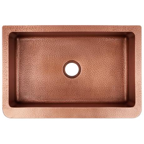 33" Fiona Hammered Copper Farmhouse Sink