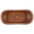 72" Paige Copper Double-Slipper Tub - Black Drain Kit, , large image number 2