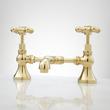 Monroe Bridge Bathroom Faucet - Cross Handles - Overflow - Polished Brass, , large image number 0