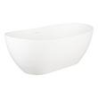 71" Winifred Solid Surface Tub - Integral Overflow & White Drain - Matte Finish, , large image number 1