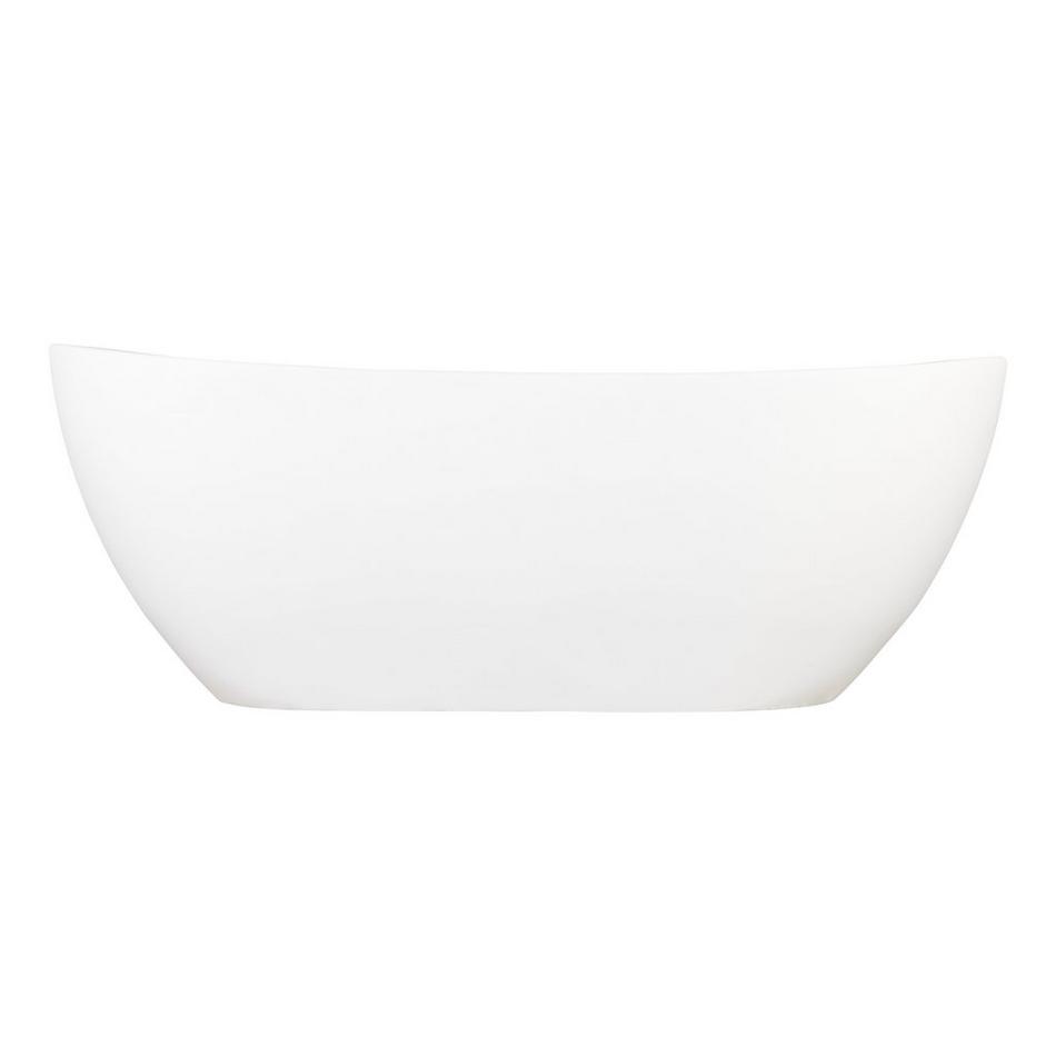 71" Winifred Solid Surface Tub - Integral Overflow & White Drain - Matte Finish, , large image number 3