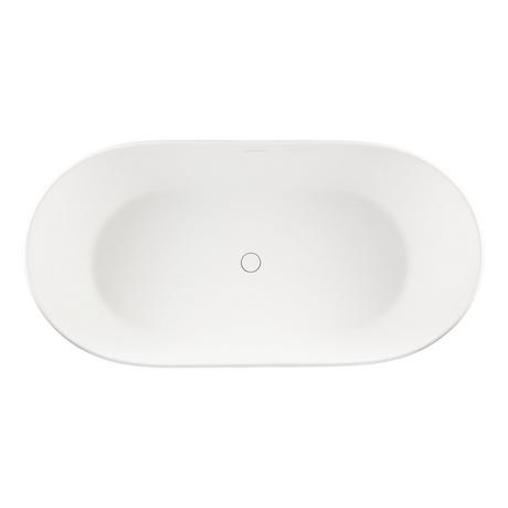 71" Winifred Solid Surface Tub - Integral Overflow & White Drain - Matte Finish