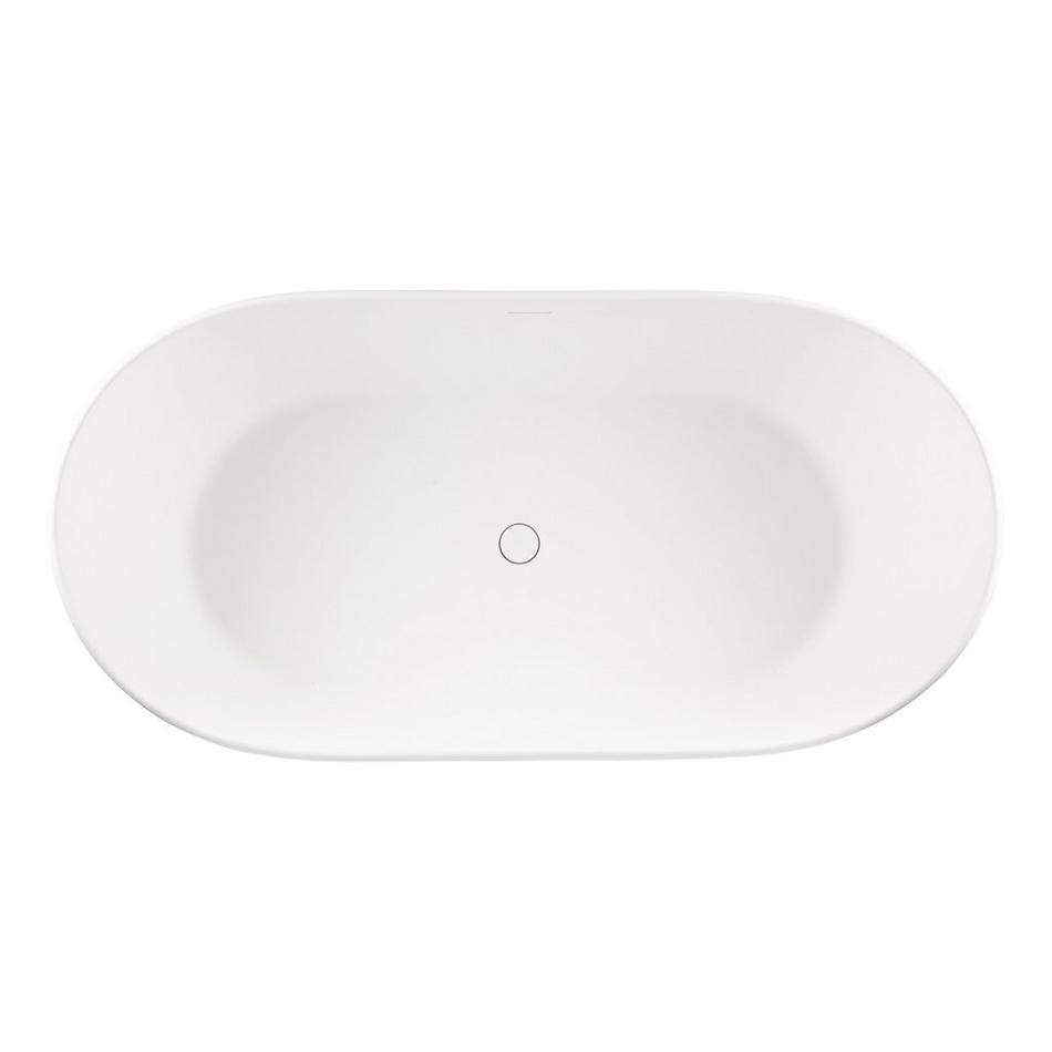 71" Winifred Resin Tub - Integral Overflow & White Drain - Matte Finish, , large image number 2